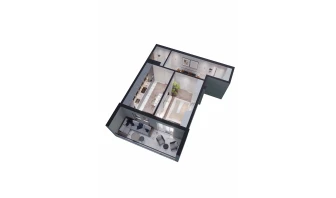 1-xonali xonadon 59.5 m²  9/13 qavat | ORZU SAROYI Turar-joy majmuasi