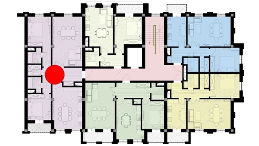 3-xonali xonadon 100.6 m²  5/9 qavat | SHARQ Turar-joy majmuasi