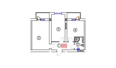 2-комн. квартира 59.94 м²  5/5 этаж | Жилой комплекс BATOSH