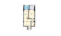 2-xonali xonadon 59.74 m²  6/14 qavat | Avia Palace Turar-joy majmuasi