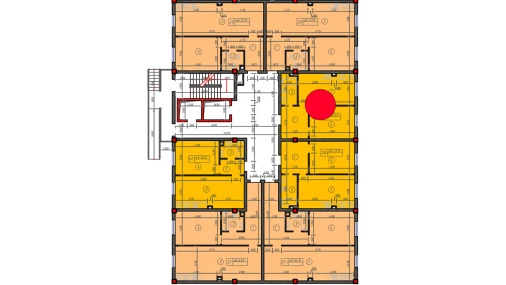 1-xonali xonadon 45 m²  1/12 qavat | Sokin hayot Turar-joy majmuasi