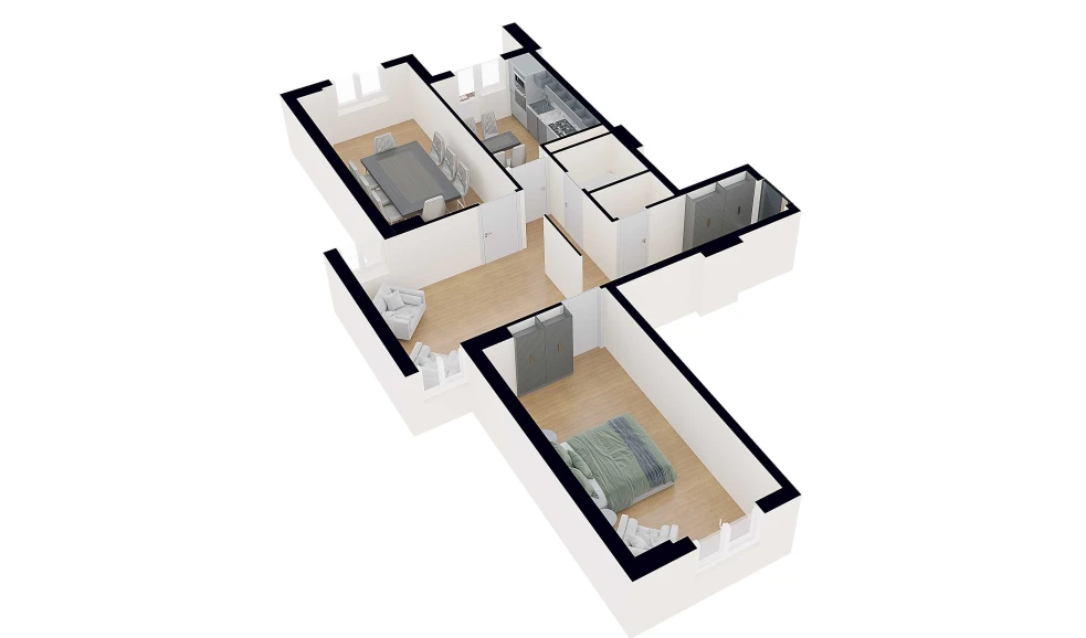 3-комнатная квартира 82.9 м²  9/9 этаж | Жилой комплекс XUMO