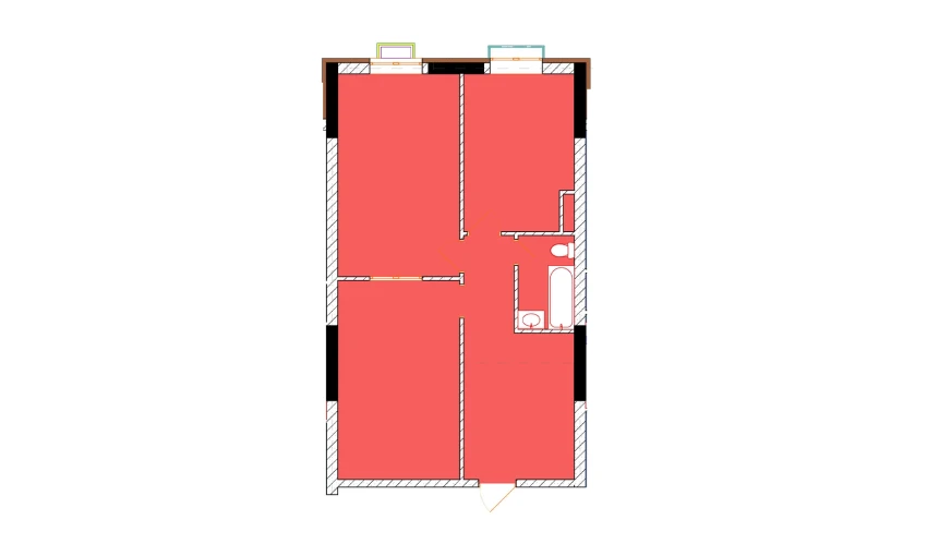 2-xonali xonadon 72.8 m²  9/9 qavat | Uchtepa Avenue Turar-joy majmuasi