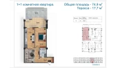 2-xonali xonadon 80.21 m² 2/14 qavat | Avia Palace Turar-joy majmuasi 2-xonali xonadon 80.21 m² 2/14 qavat | Avia Palace Turar-joy majmuasi