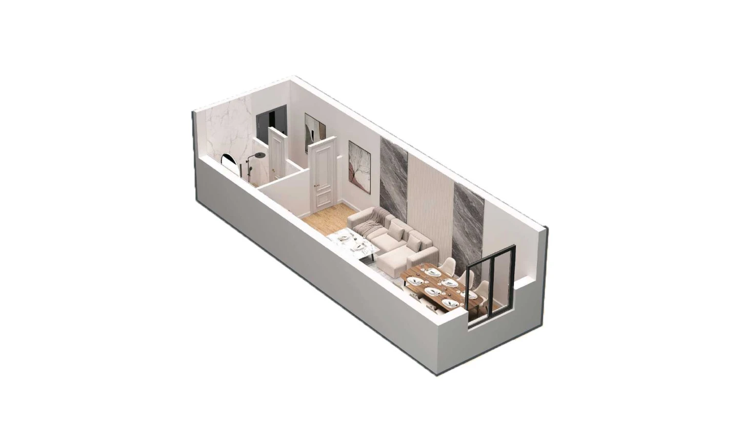 1-комн. квартира 30.4 м² 5/16 этаж | Жилой комплекс DO'MBIROBOD RESIDENCE 1-комн. квартира 30.4 м² 5/16 этаж | Жилой комплекс DO'MBIROBOD RESIDENCE