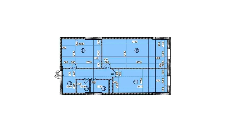2-xonali xonadon 79.5 m²  6/9 qavat | Uchtepa Avenue Turar-joy majmuasi
