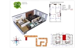 2-xonali xonadon 66.8 m²  12/11 qavat | Uchtepa Avenue Turar-joy majmuasi