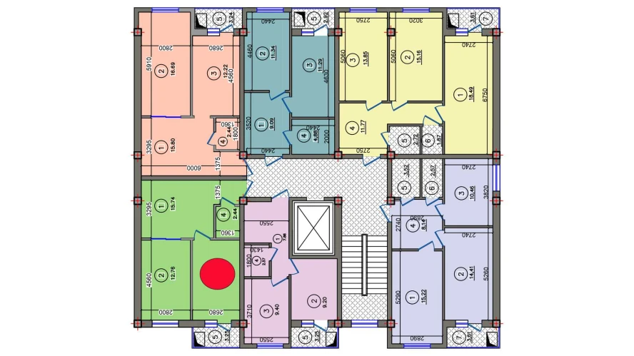 2-комн. квартира 46.41 м²  3/10 этаж | Жилой комплекс Qibray City