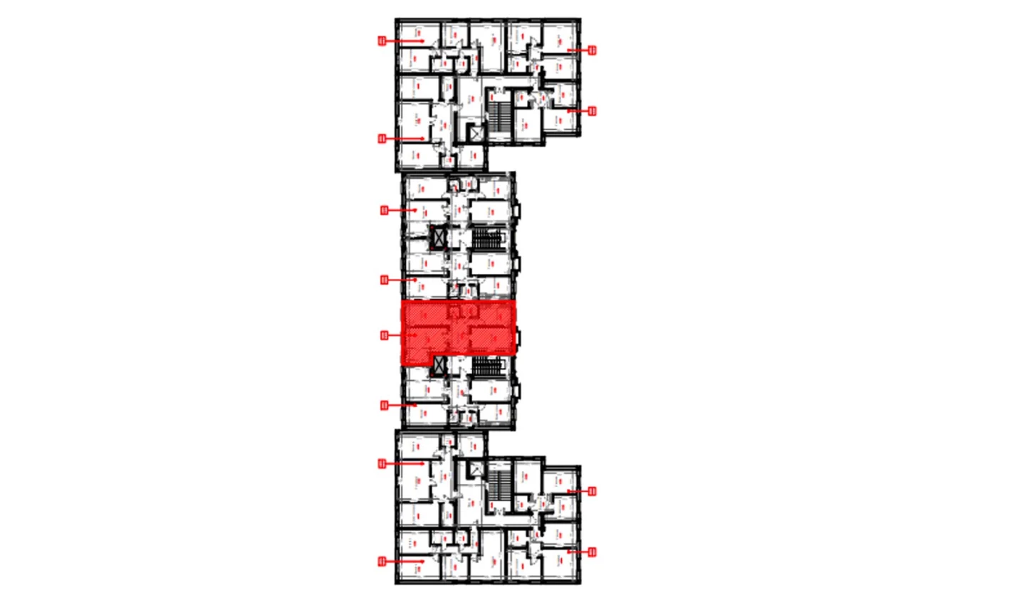 3-xonali xonadon 80.7 m²  3/9 qavat | FIDOKOR Turar-joy majmuasi