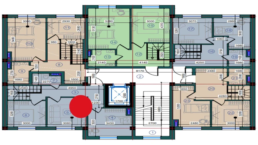 2-комн. квартира 107.3 м²  7/7 этаж | Жилой комплекс Bristol