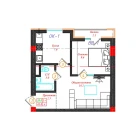 1-xonali xonadon 41 m²  10/12 qavat | CHINARA PARK Turar-joy majmuasi
