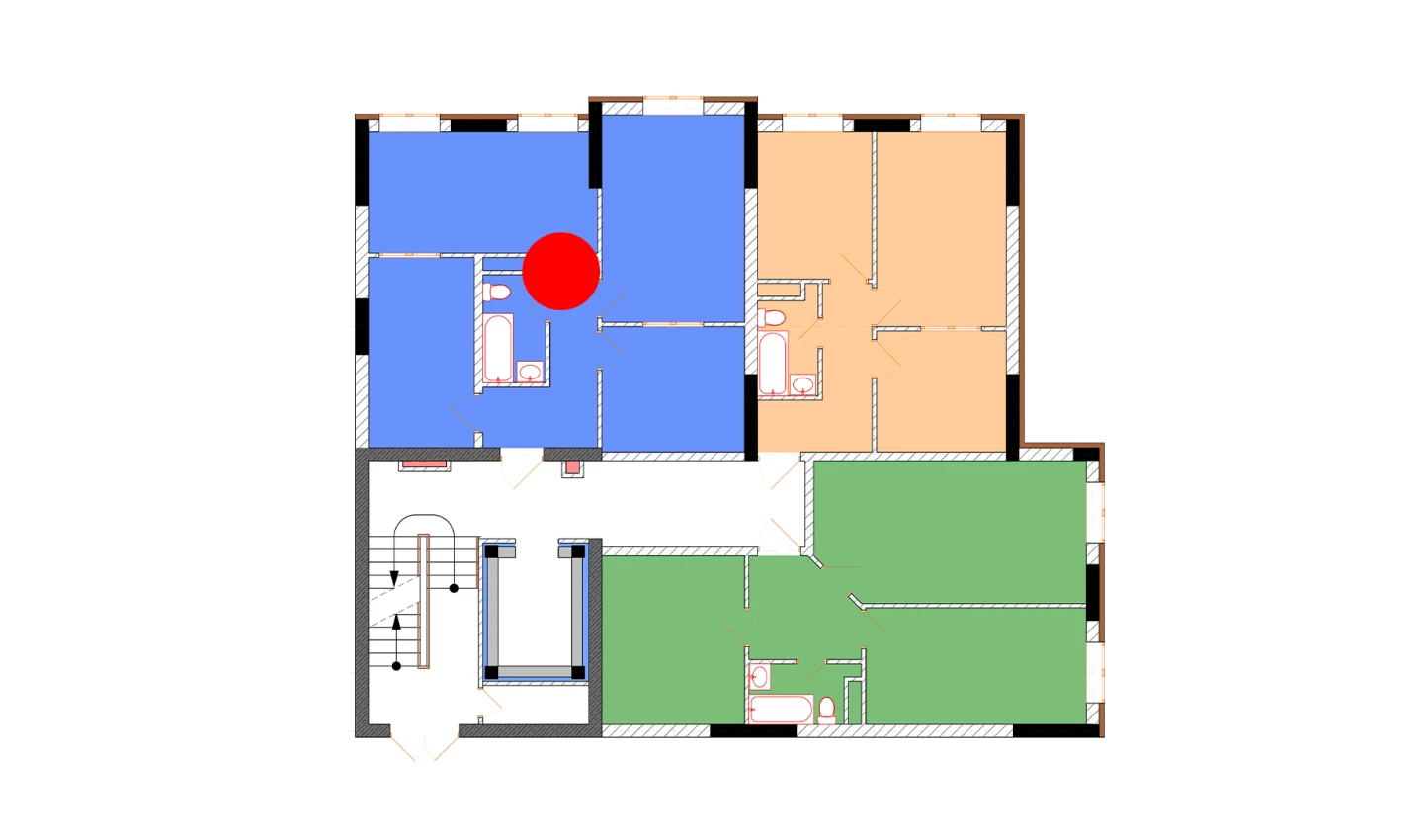 2-xonali xonadon 64.8 m²  6/9 qavat | Uchtepa Avenue Turar-joy majmuasi