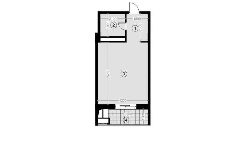 1-комнатная квартира 34.8 м²  12/12 этаж | Жилой комплекс NAVRUZ GROUP