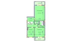 2-комн. квартира 70.29 м²  3/9 этаж | Жилой комплекс SHAYX-UL OLAM