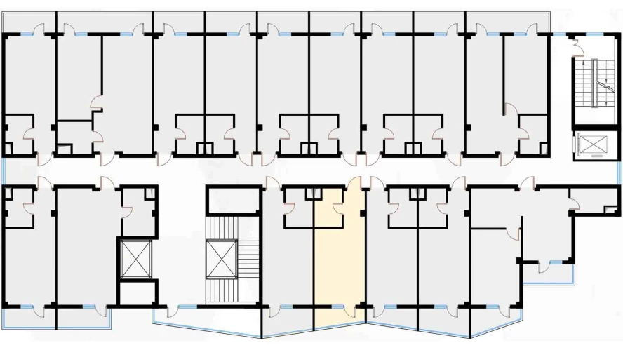 1-xonali xonadon 29.94 m²  6/7 qavat | Bochka Resort Turar-joy majmuasi