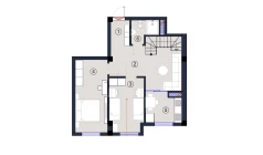2-xonali xonadon 127 m²  1/9 qavat | FLORYA RESIDENCE Turar-joy majmuasi