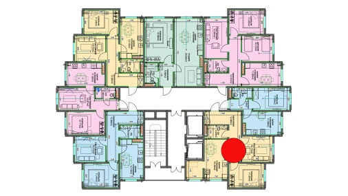 2-xonali xonadon 55.08 m²  1/16 qavat | BASHKENT Turar-joy majmuasi