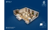 2-xonali xonadon 78 m²  9/12 qavat | Sokin hayot Turar-joy majmuasi