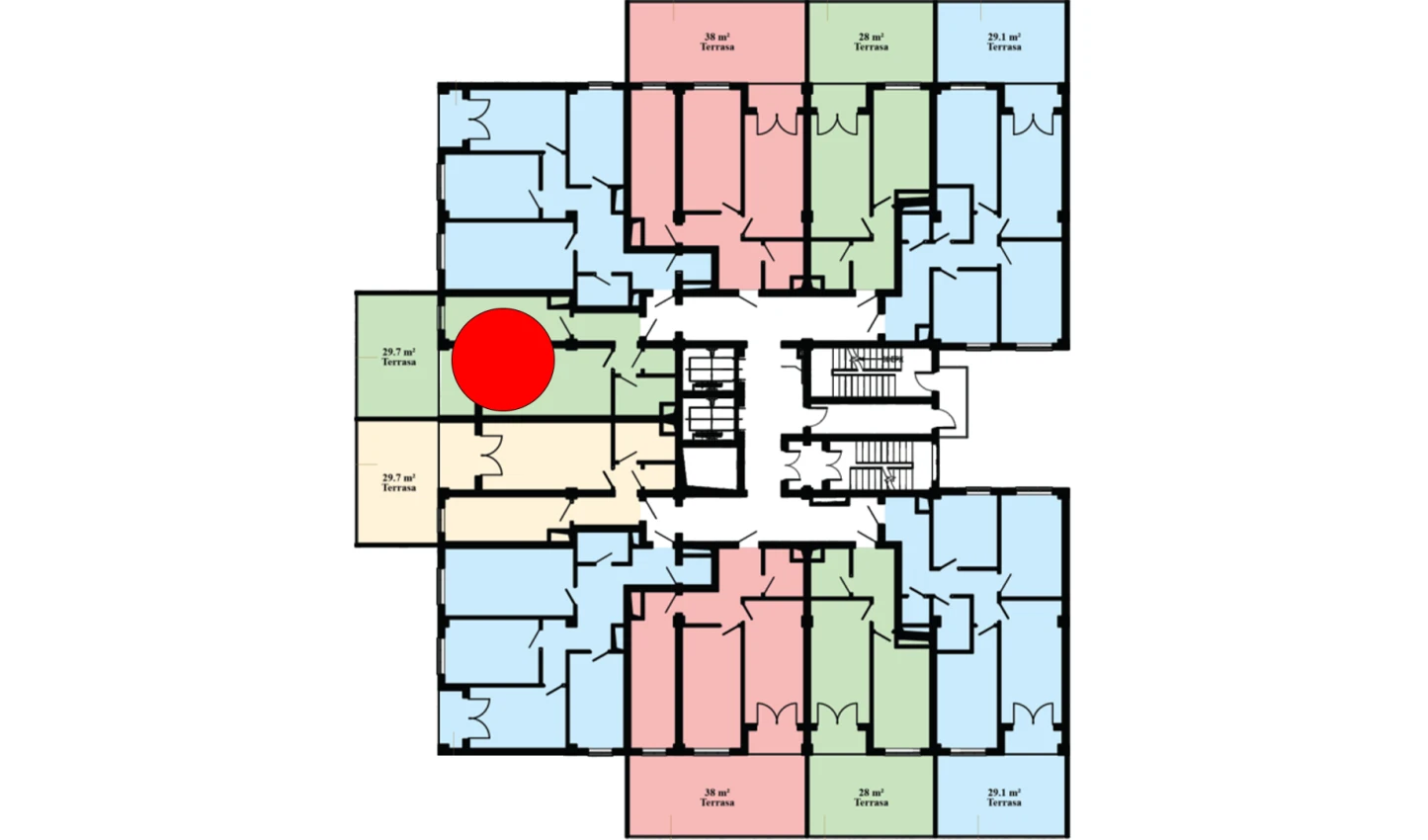 1-комн. квартира 75.8 м²  3/16 этаж | Жилой комплекс Musaffo