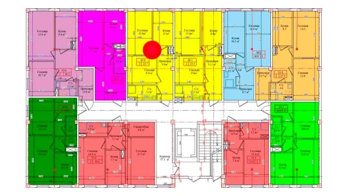 2-комнатная квартира 45.9 м²  1/9 этаж | Жилой комплекс CHIRCHIQ CITY