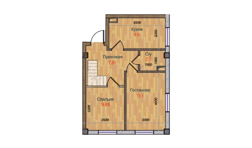 2-xonali xonadon 86 m²  1/6 qavat | MBG Turar-joy majmuasi