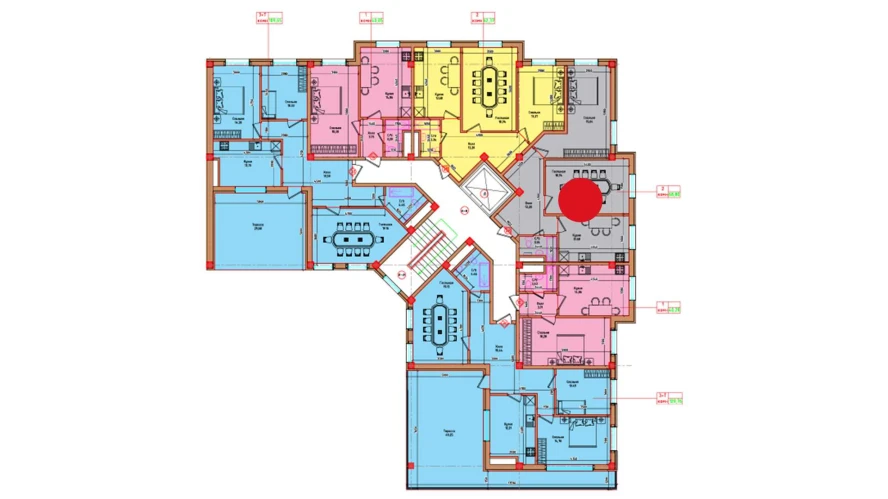 2-комн. квартира 68.8 м²  8/8 этаж | Жилой комплекс Markaz
