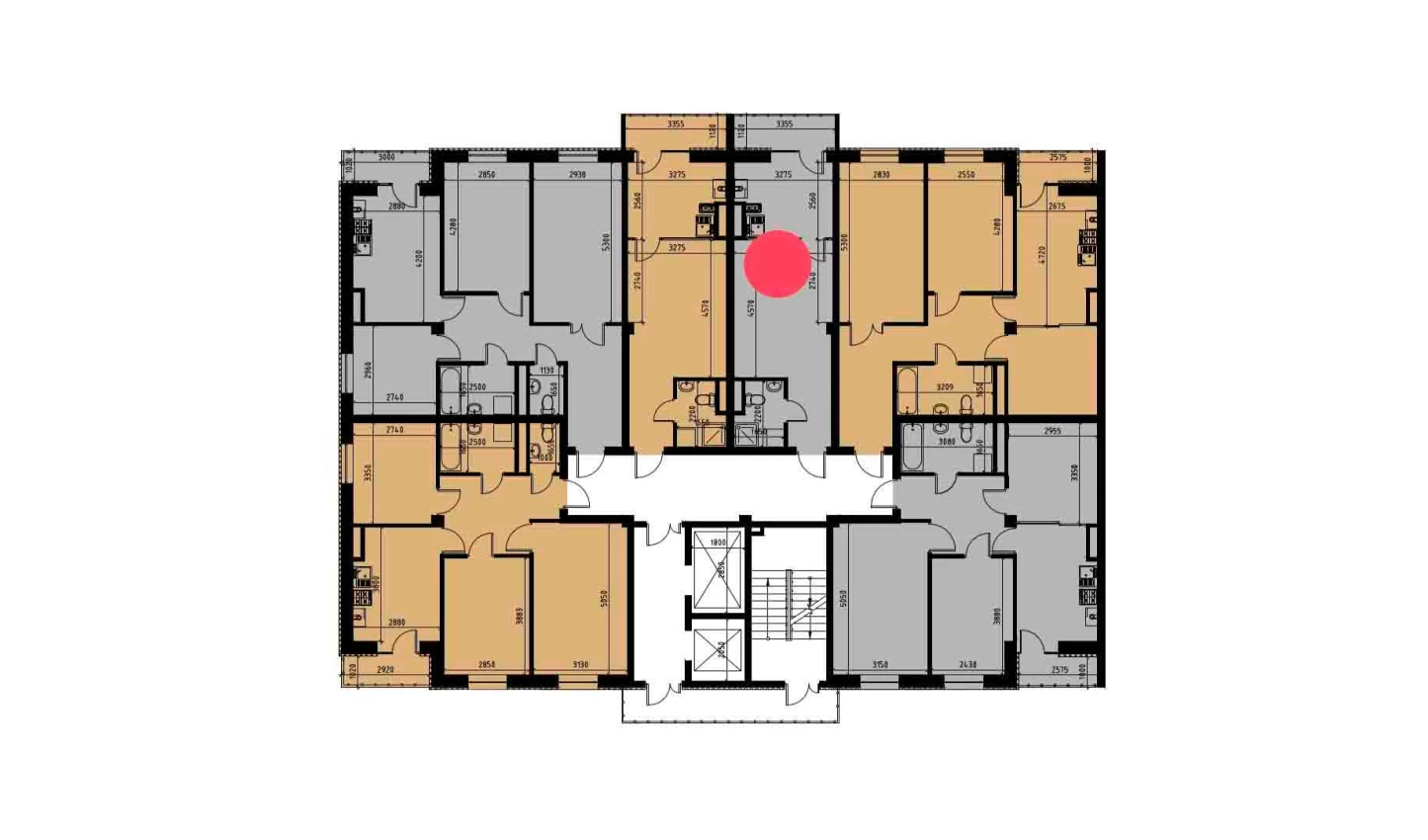 1-xonali xonadon 30.31 m²  6/10 qavat | YANGIOBOD RESIDENCE Turar-joy majmuasi