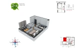 2-xonali xonadon 43.9 m²  7/9 qavat | Uchtepa Avenue Turar-joy majmuasi