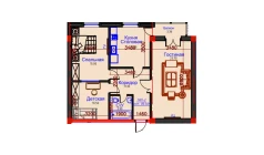3-xonali xonadon 80.5 m²  9/10 qavat | AFROSIYOB Turar-joy majmuasi