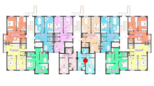 1-комнатная квартира 74.99 м²  1/7 этаж | Жилой комплекс O'ZBEGIM