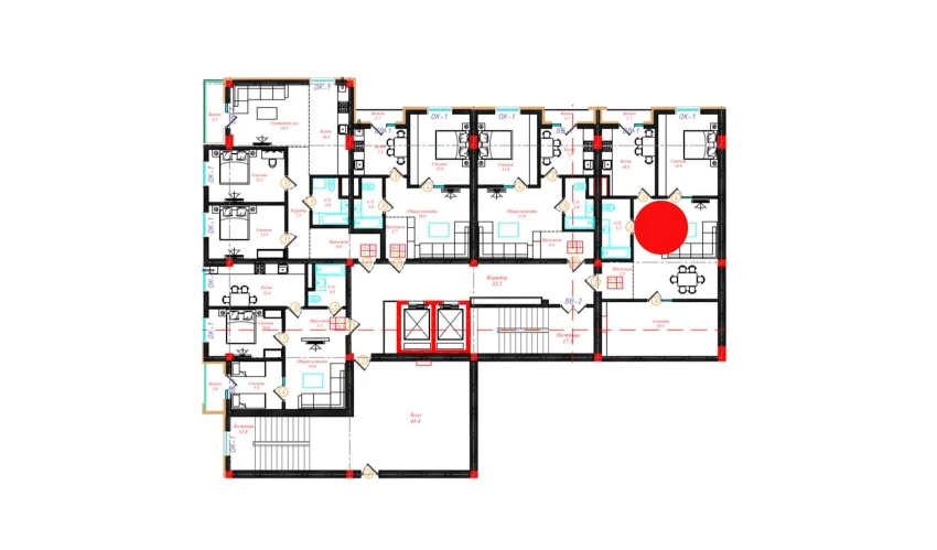 3-комнатная квартира 81 м²  2/10 этаж | Жилой комплекс CHINARA PARK