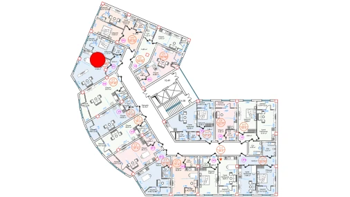 1-комнатная квартира 43.89 м²  7/16 этаж | Жилой комплекс ALFA CITY