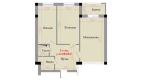 2-xonali xonadon 68.65 m²  4/8 qavat | Saxro Turar-joy majmuasi