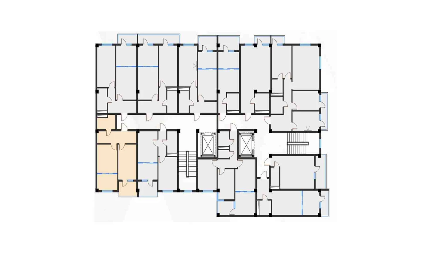 2-комн. квартира 47.03 м²  5/7 этаж | Жилой комплекс Bochka Resort