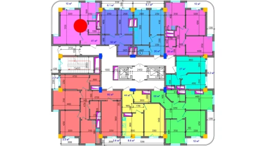 2-xonali xonadon 51 m²  2/12 qavat | SOKIN SOHIL Turar-joy majmuasi