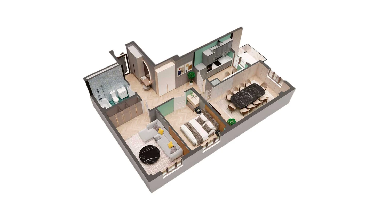 3-комн. квартира 78.08 м² 2/8 этаж | Жилой комплекс YASHIL VODIY RESIDENCE 3-комн. квартира 78.08 м² 2/8 этаж | Жилой комплекс YASHIL VODIY RESIDENCE