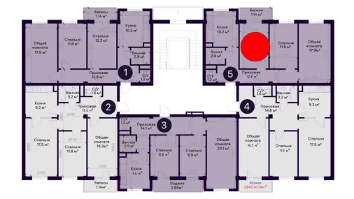 3-xonali xonadon 70.1 m²  2/7 qavat | YAQINLAR Turar-joy majmuasi