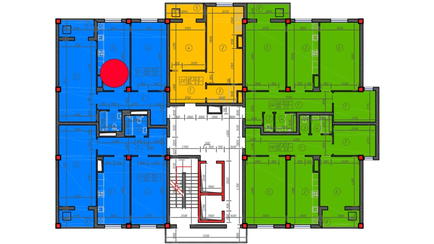 2-xonali xonadon 79 m² 11/12 qavat | Sokin hayot Turar-joy majmuasi 2-xonali xonadon 79 m² 11/12 qavat | Sokin hayot Turar-joy majmuasi