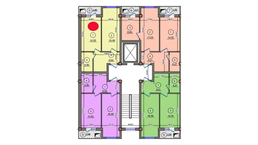 1-xonali xonadon 48.35 m²  6/10 qavat | Qibray City Turar-joy majmuasi