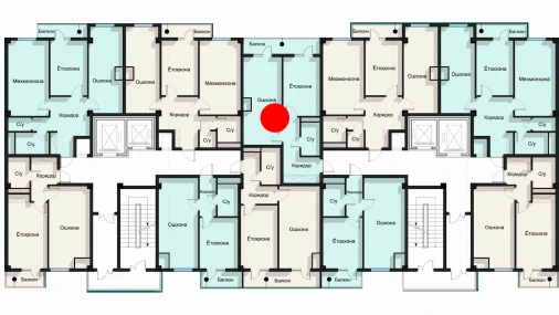 1-комнатная квартира 53.14 м²  3/12 этаж | Жилой комплекс SPUTNIK AVENUE