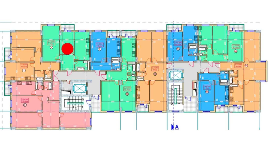2-комн. квартира 73 м²  8/9 этаж | Жилой комплекс XUMO