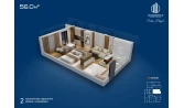 3-комн. квартира 56 м²  3/12 этаж | Жилой комплекс Sokin hayot