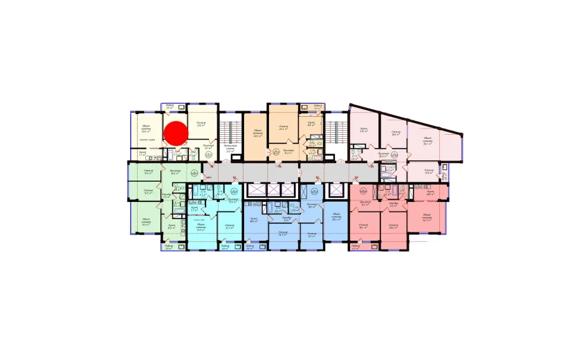 3-комнатная квартира 91 м²  7/19 этаж | Жилой комплекс BRILLIANT CITY AC
