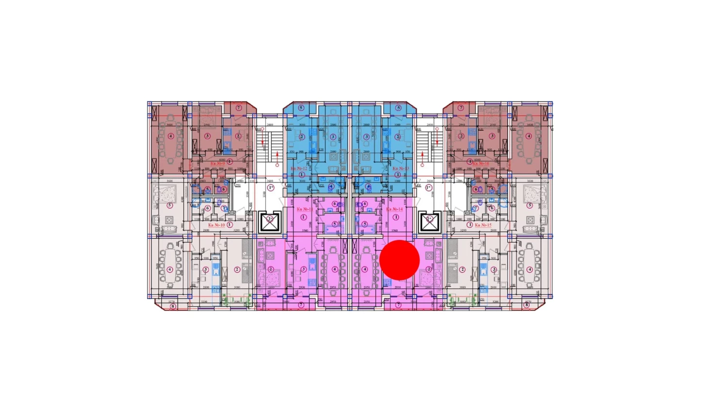 2-комн. квартира 97.15 м²  3/10 этаж | Жилой комплекс AZAMATOV GROUP