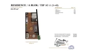 1-xonali xonadon 22.06 m²  1/7 qavat | TUSHLAR VODIYSI Turar-joy majmuasi