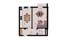 1-xonali xonadon 52.1 m²  4/10 qavat | Ko'kcha-Oqtepa Turar-joy majmuasi