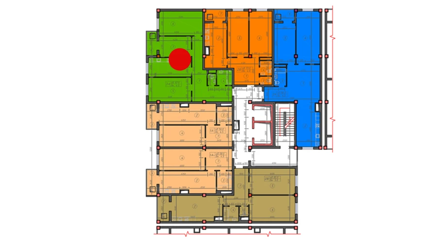 3-комн. квартира 92 м²  2/12 этаж | Жилой комплекс Sokin hayot