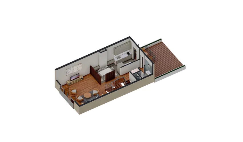 5-xonali xonadon 217.59 m²  1/1 qavat | TUSHLAR VODIYSI Turar-joy majmuasi