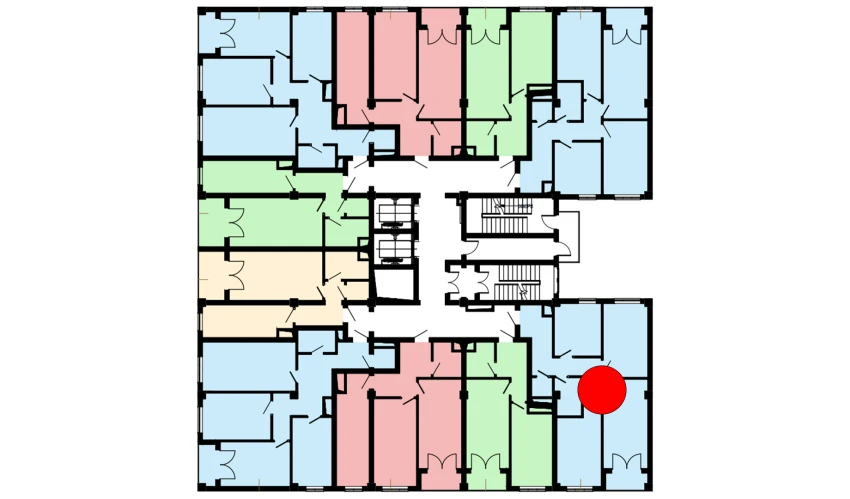 3-комнатная квартира 82 м²  13/16 этаж | Жилой комплекс Musaffo
