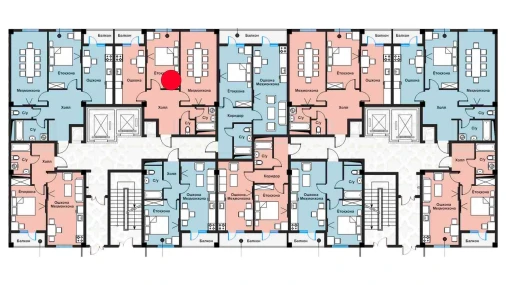 2-комнатная квартира 61.85 м²  6/11 этаж | Жилой комплекс Zangota City 1 -ETAP
